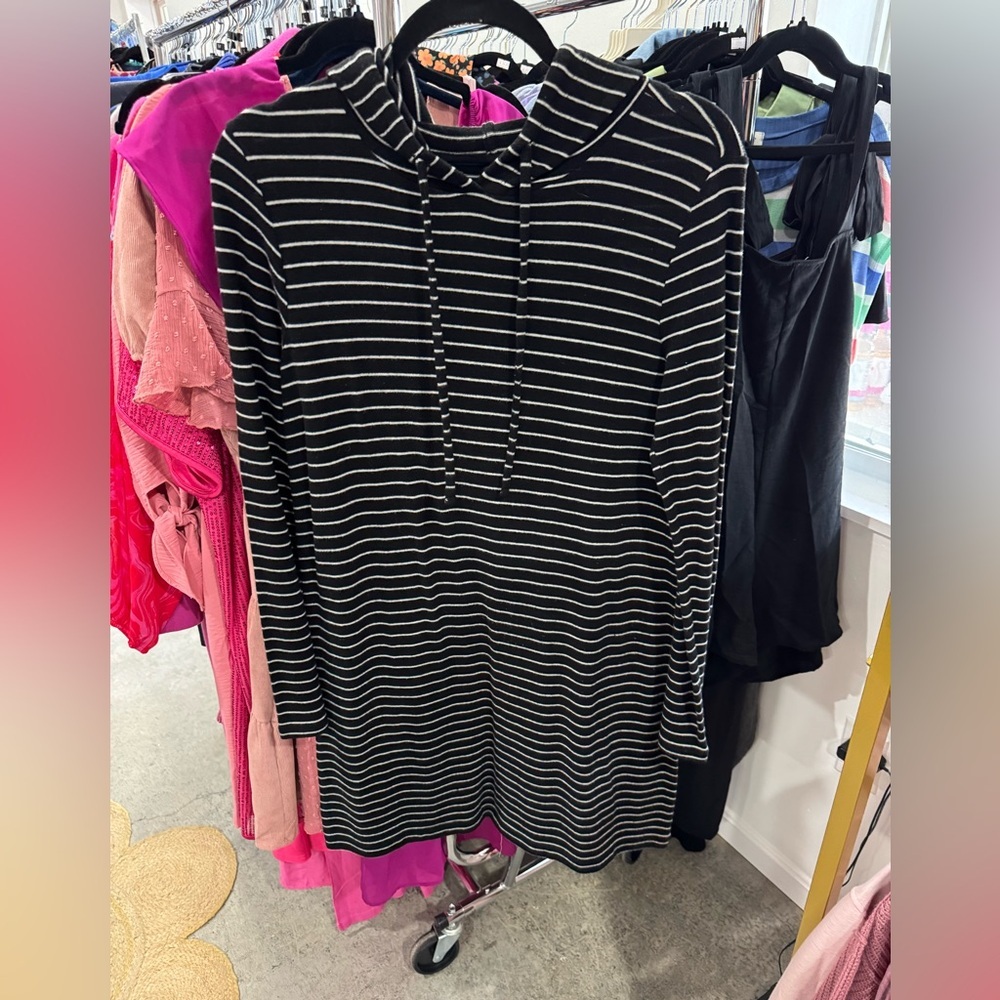 Black and White Striped Dress